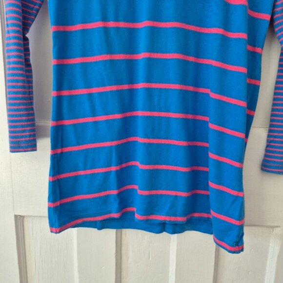 Hollister Y2K Blue and Pink Striped Scoop Neck Top Sz XS - Picture 3 of 9